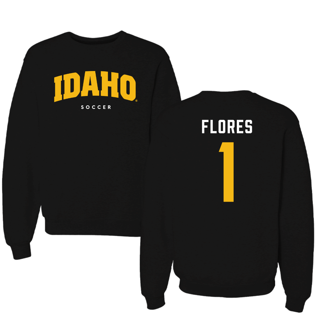 University of Idaho Soccer Black Idaho Crewneck - #1 Paula Flores