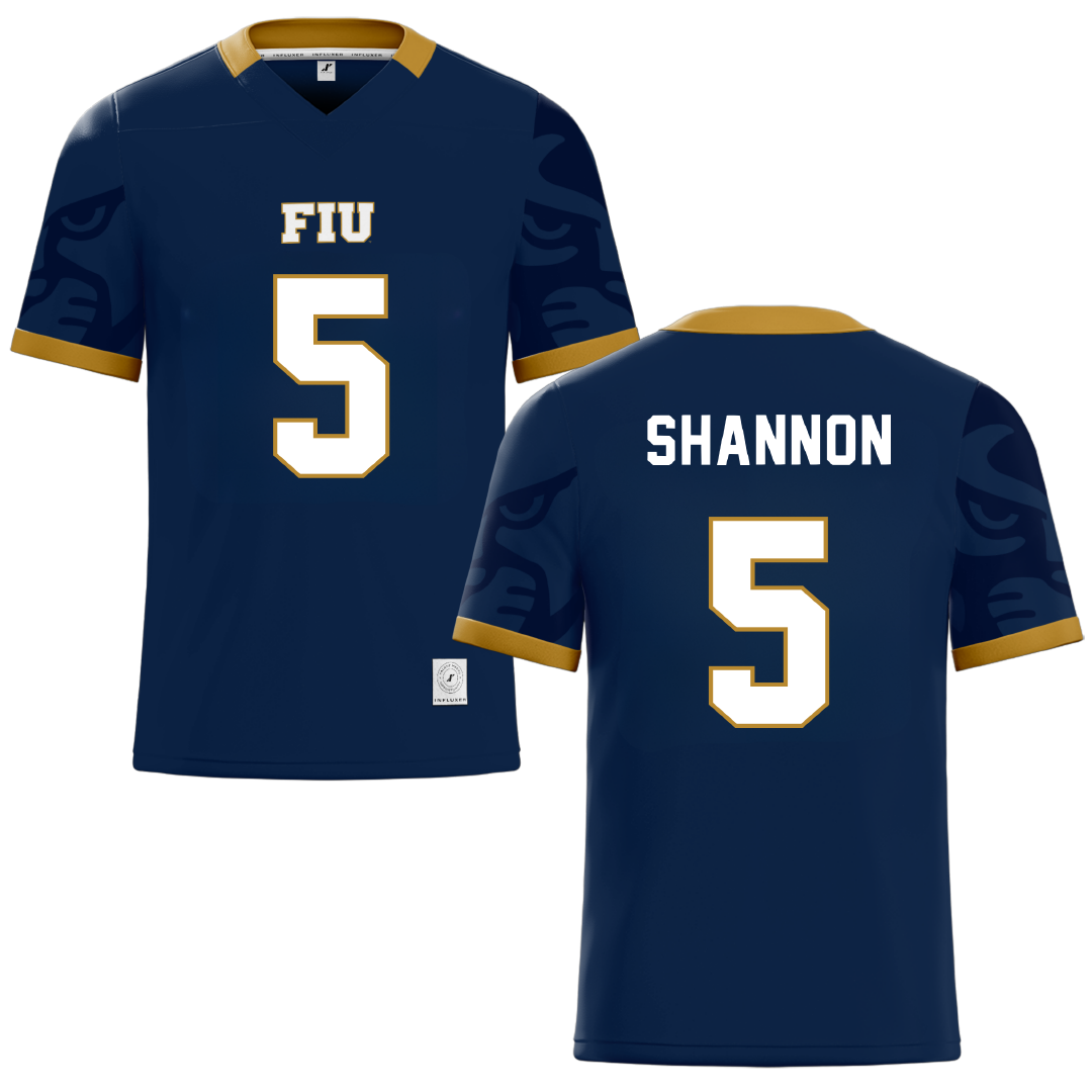 Florida International University Blue Football Jersey - #5 Steven Shannon