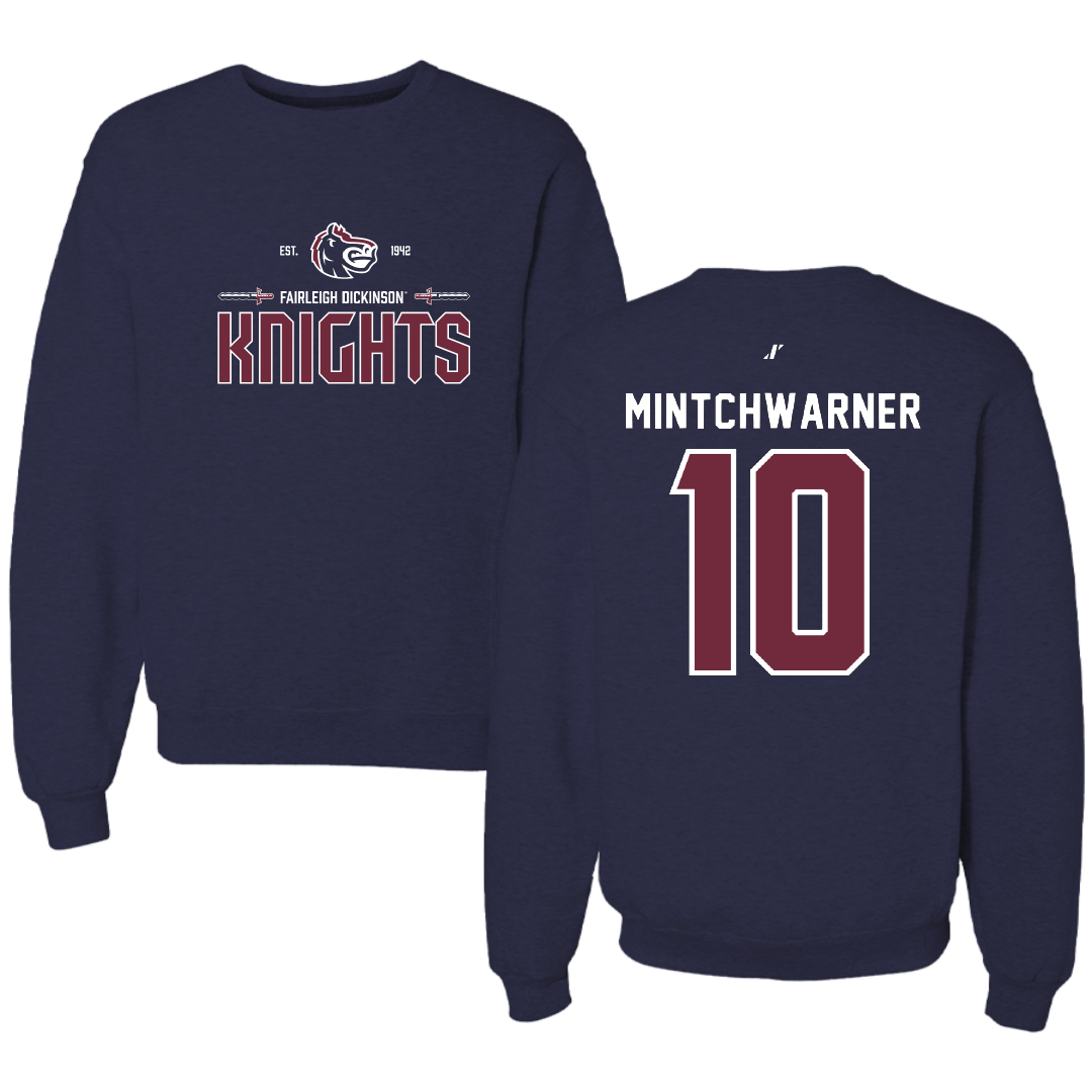 Fairleigh Dickinson University-Metropolitan Campus Lacrosse Navy General Crewneck - #10 Lane Mintchwarner