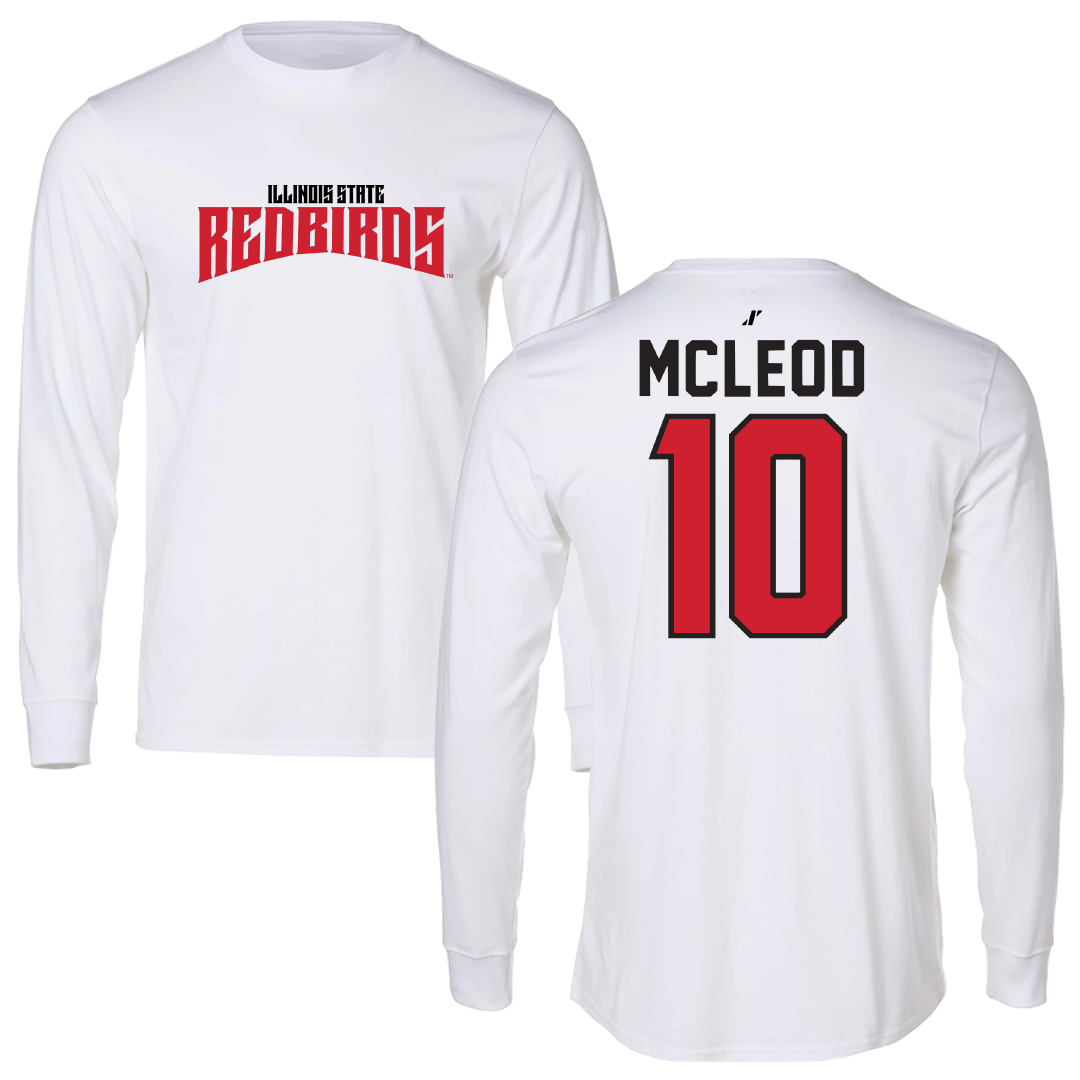 Illinois State University Softball White Classic Long Sleeve - #10 Paige McLeod