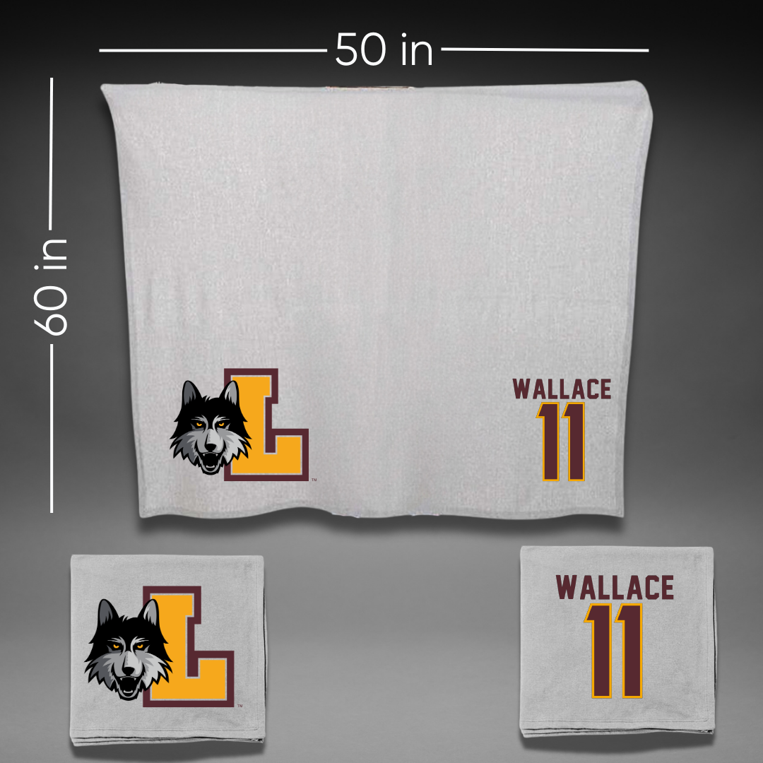 Loyola University-Chicago Softball Gray Blanket - #11 Haley Wallace