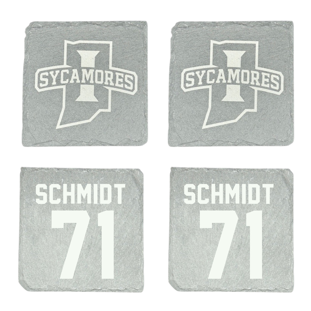 Indiana State University Football Stone Coaster (4 Pack)  - #71 Carter Schmidt