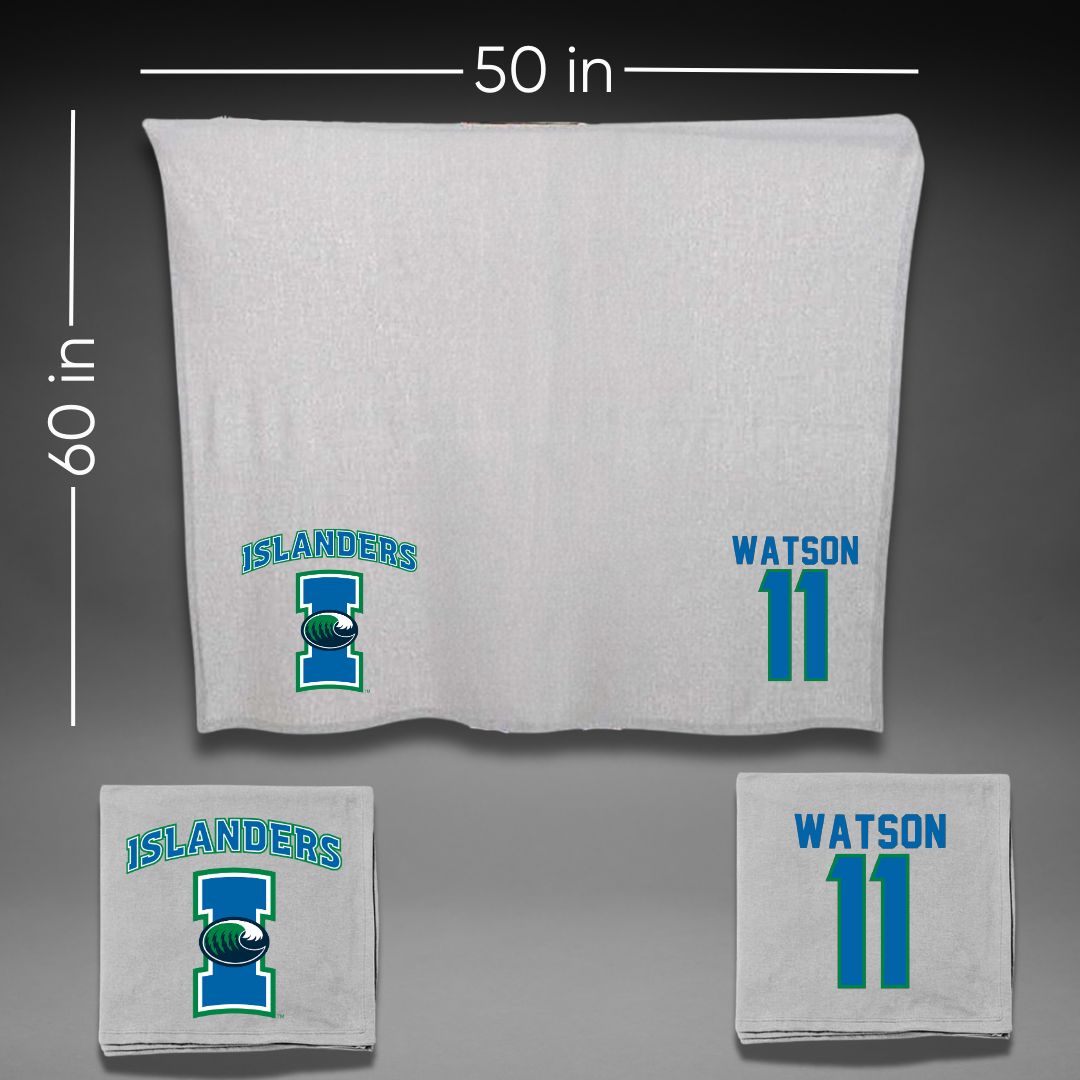 Texas A&M University-Corpus Christi Baseball Gray Blanket - #11 Matthew Watson