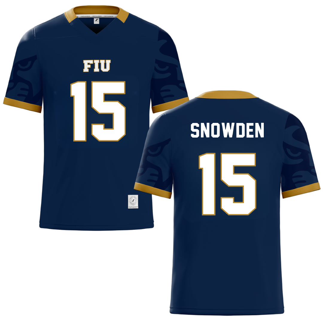 Florida International University Blue Football Jersey - #15 TJ Snowden
