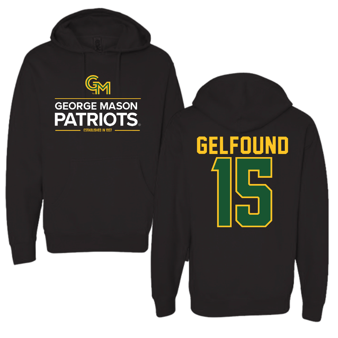 George Mason University Volleyball Black General Hoodie - #15 Gabriella Gelfound