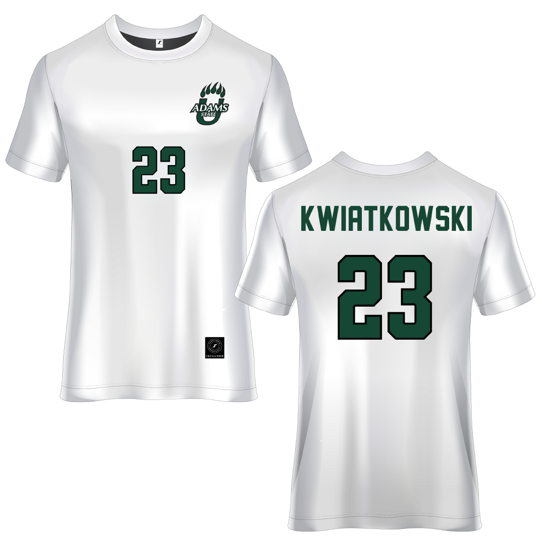 Adams State University White Soccer Jersey - #23 Hailey Kwiatkowski