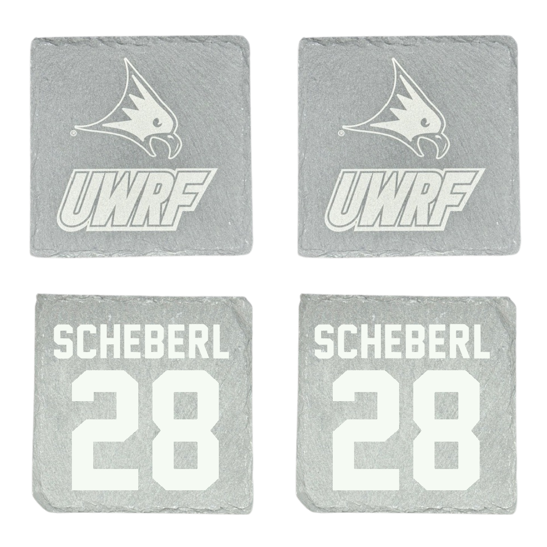 University of Wisconsin-River Falls Football Stone Coaster (4 Pack)  - #28 Justin Scheberl