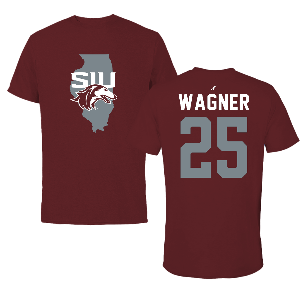 Southern Illinois University at Carbondale Football Maroon State Performance Tee - #25 Kayleb Wagner