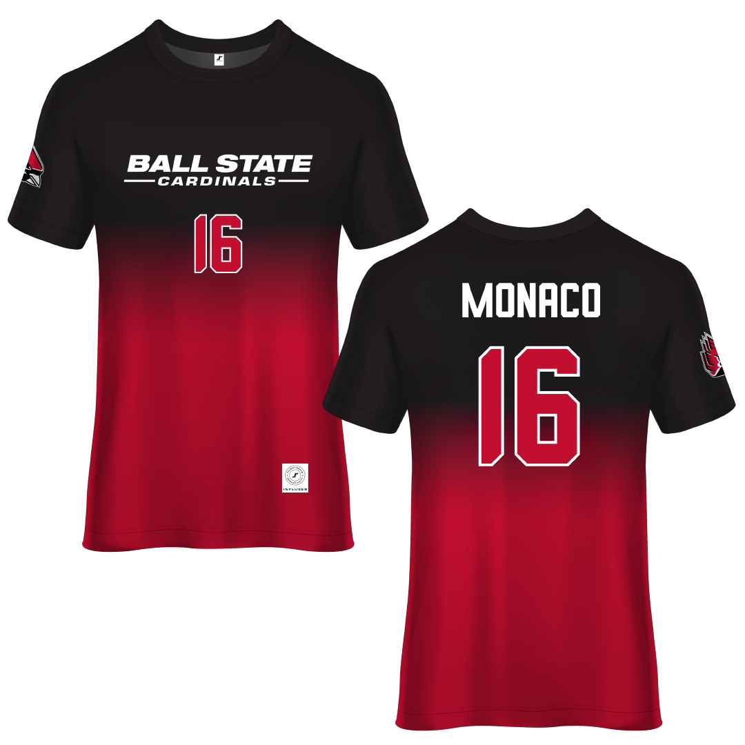 Ball State University Red Soccer Jersey - #16 Tori Monaco