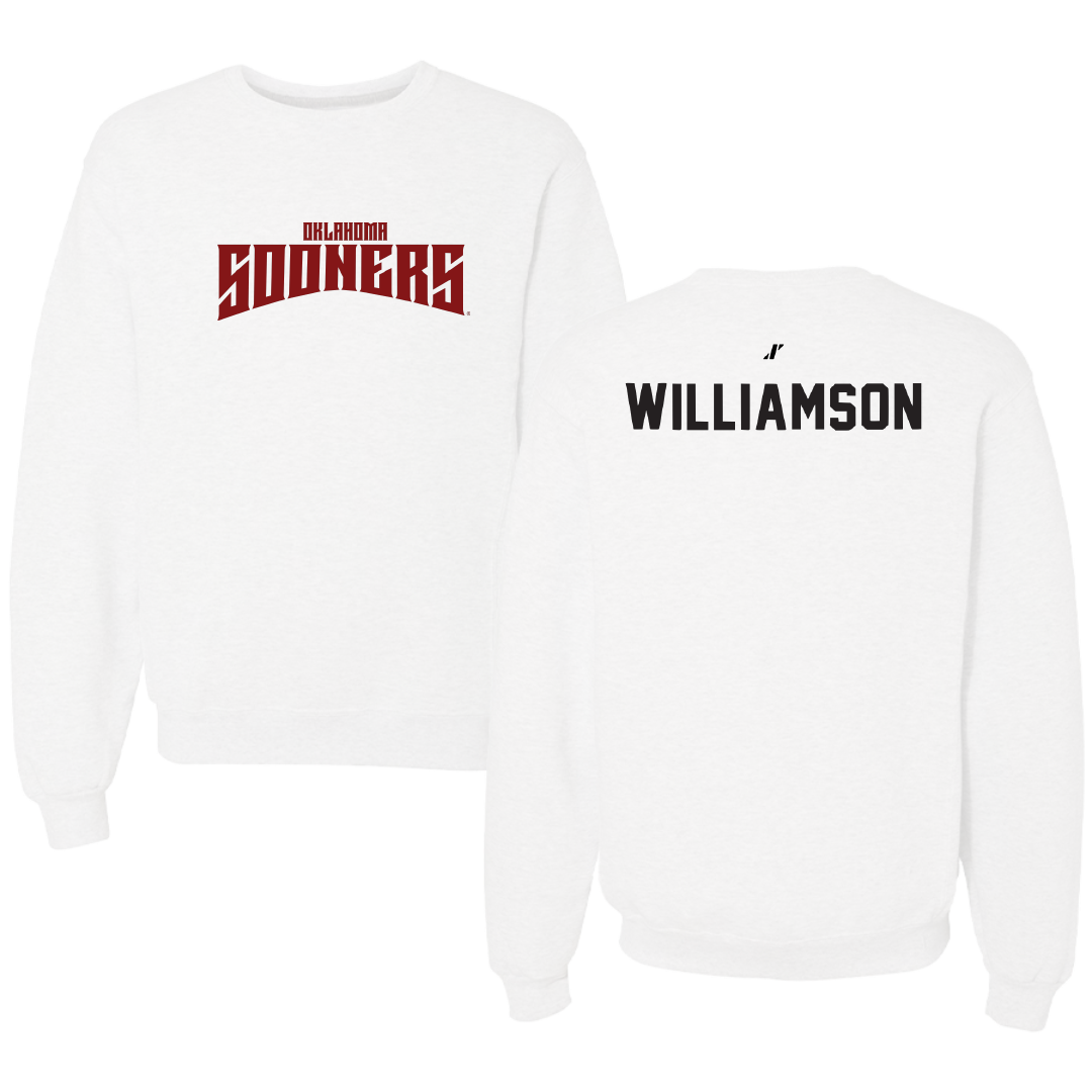 University of Oklahoma TF and XC White Classic Crewneck - Grace Williamson