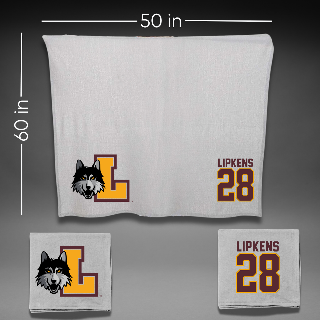 Loyola University-Chicago Soccer Gray Blanket - #28 Naya Lipkens