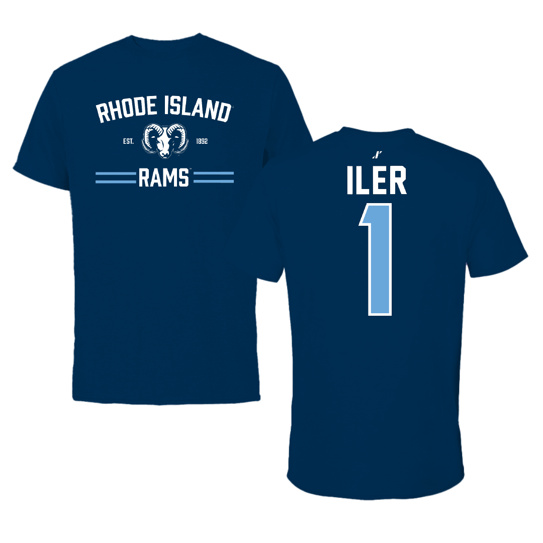 University of Rhode Island Lacrosse Navy General Performance Tee - #1 Madison Iler