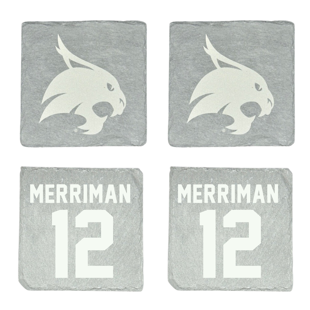 Texas State University Baseball Stone Coaster (4 Pack)  - #12 Ben Merriman