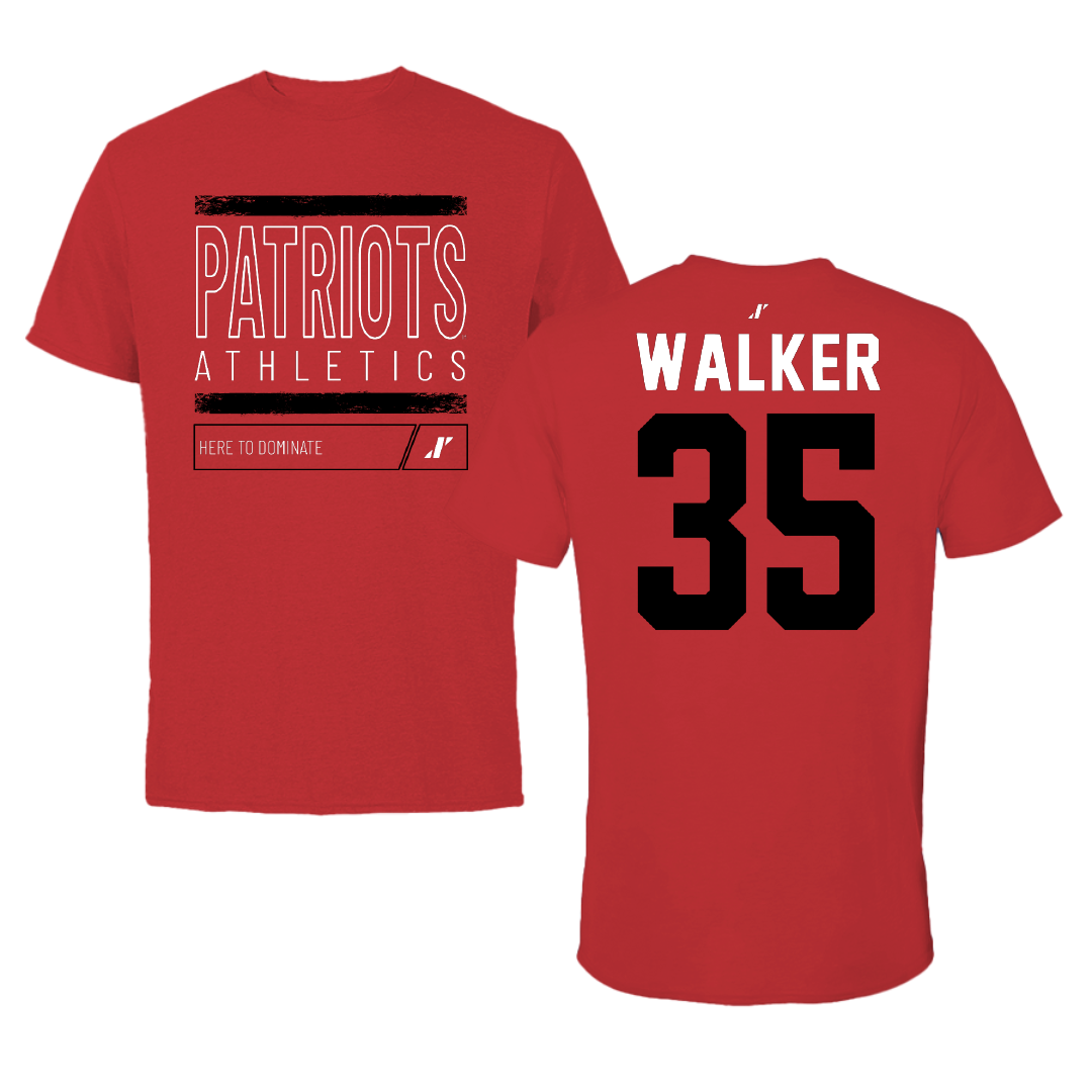 Dallas Baptist University Soccer Red Dominate Tee - #35 Lauren Walker