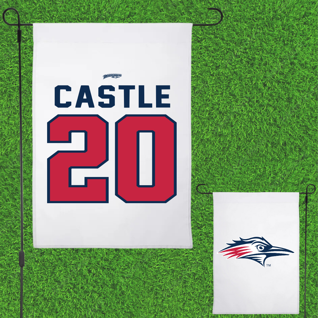 Metropolitan State University of Denver Soccer White Garden Flag - #20 Ella Castle