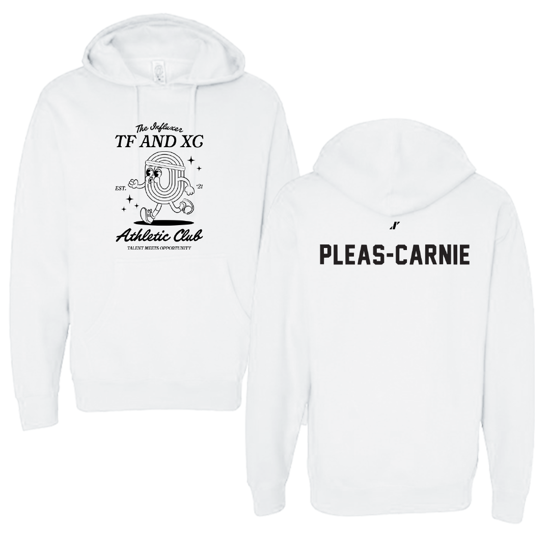 TF and XC White Influxer Athletic Club Hoodie - Akili Pleas-Carnie