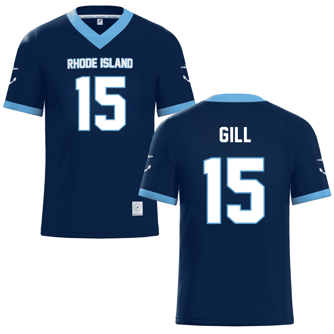 University of Rhode Island Navy Lacrosse Jersey - #15 Izze Gill