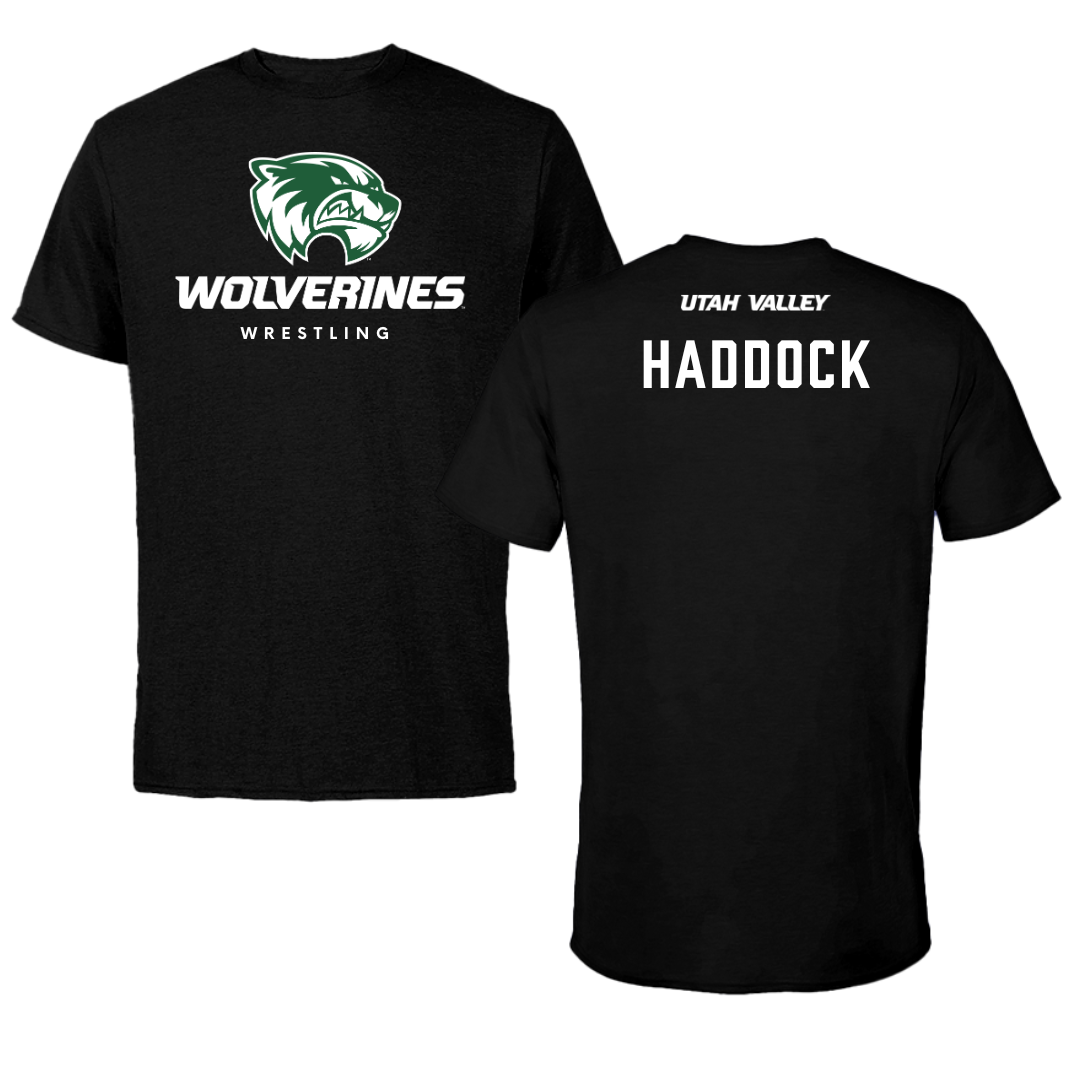 Utah Valley University Wrestling Black Mascot Performance Tee - Cameron Haddock