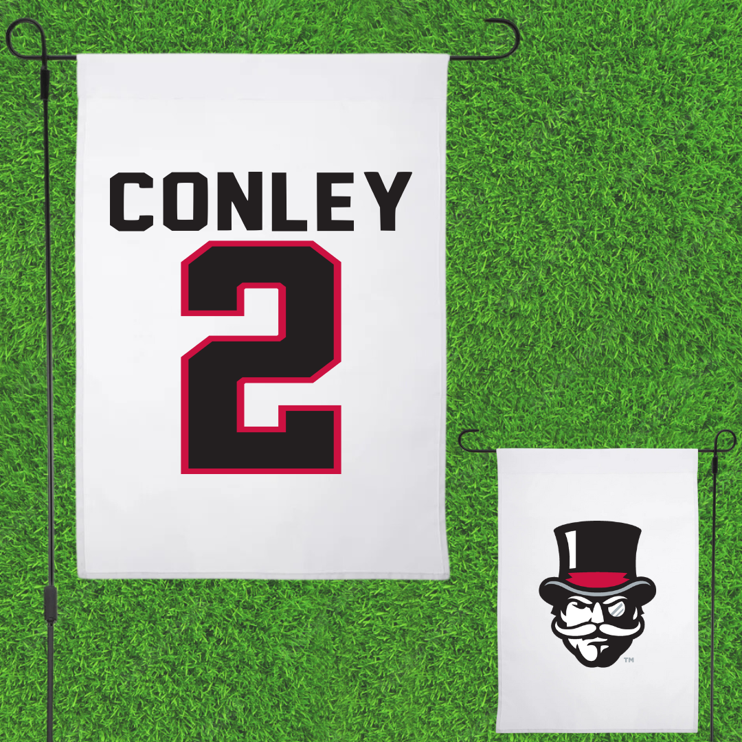 Austin Peay State University Baseball White Garden Flag - #2 Trevor Conley