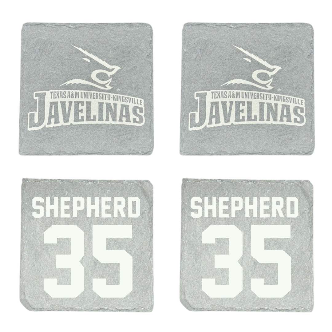 Texas A&M University-Kingsville Baseball Stone Coaster (4 Pack)  - #35 Karson Shepherd