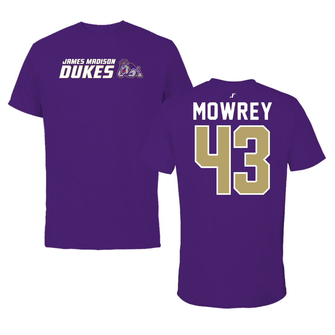 James Madison University Football Purple General Tee - #43 Jack Mowrey