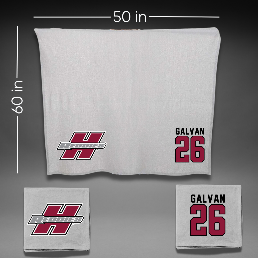 Henderson State University Baseball Gray Blanket - #26 Alex Galvan