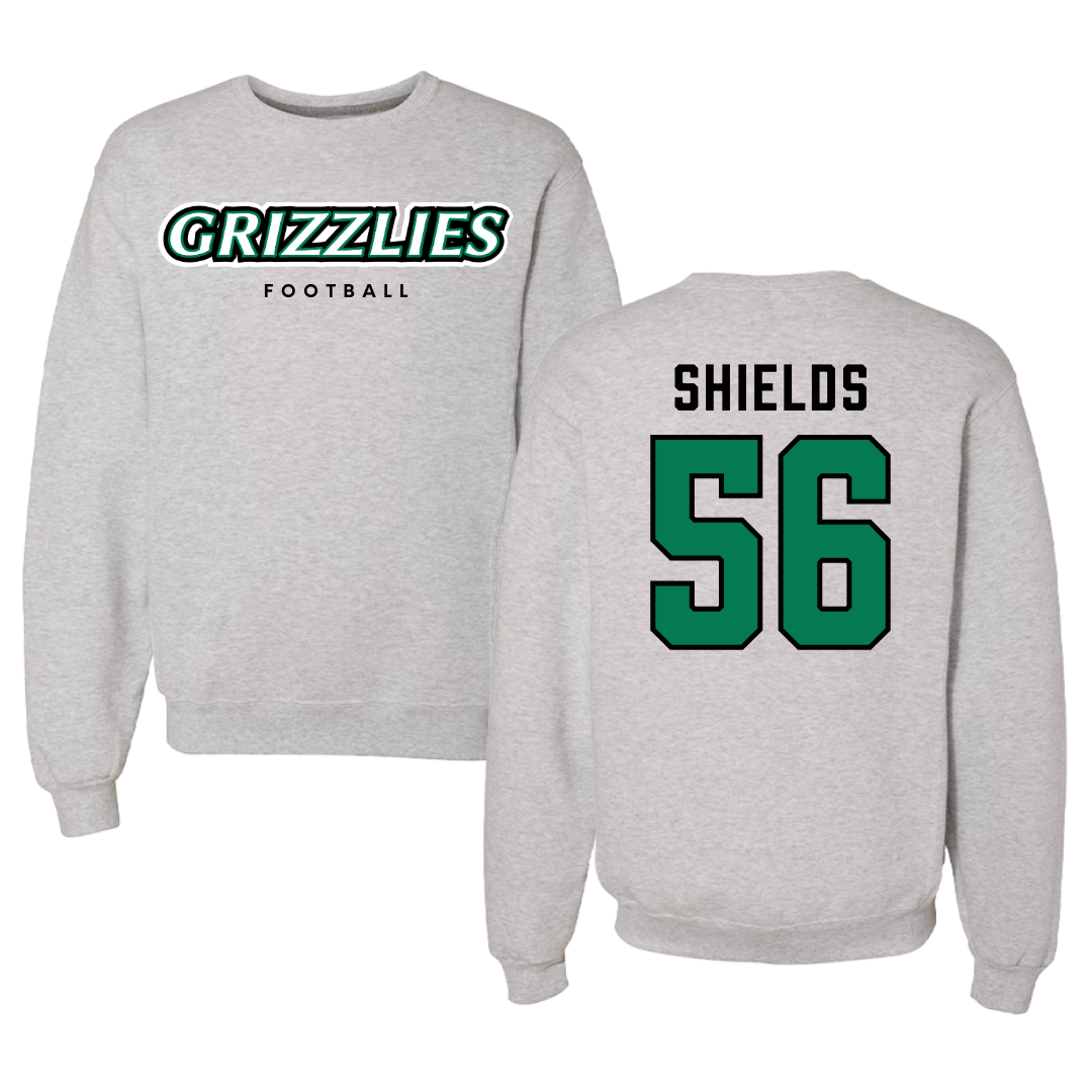 Adams State University Football Gray Grizzlies Crewneck - #56 Aiden Shields