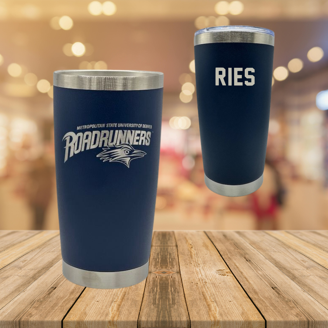 Metropolitan State University of Denver TF and XC Navy Stainless Steel Tumbler - Maya Ries
