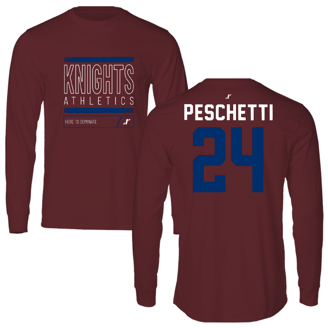 Fairleigh Dickinson University-Metropolitan Campus Soccer Maroon Dominate Long Sleeve - #24 Daniela Peschetti
