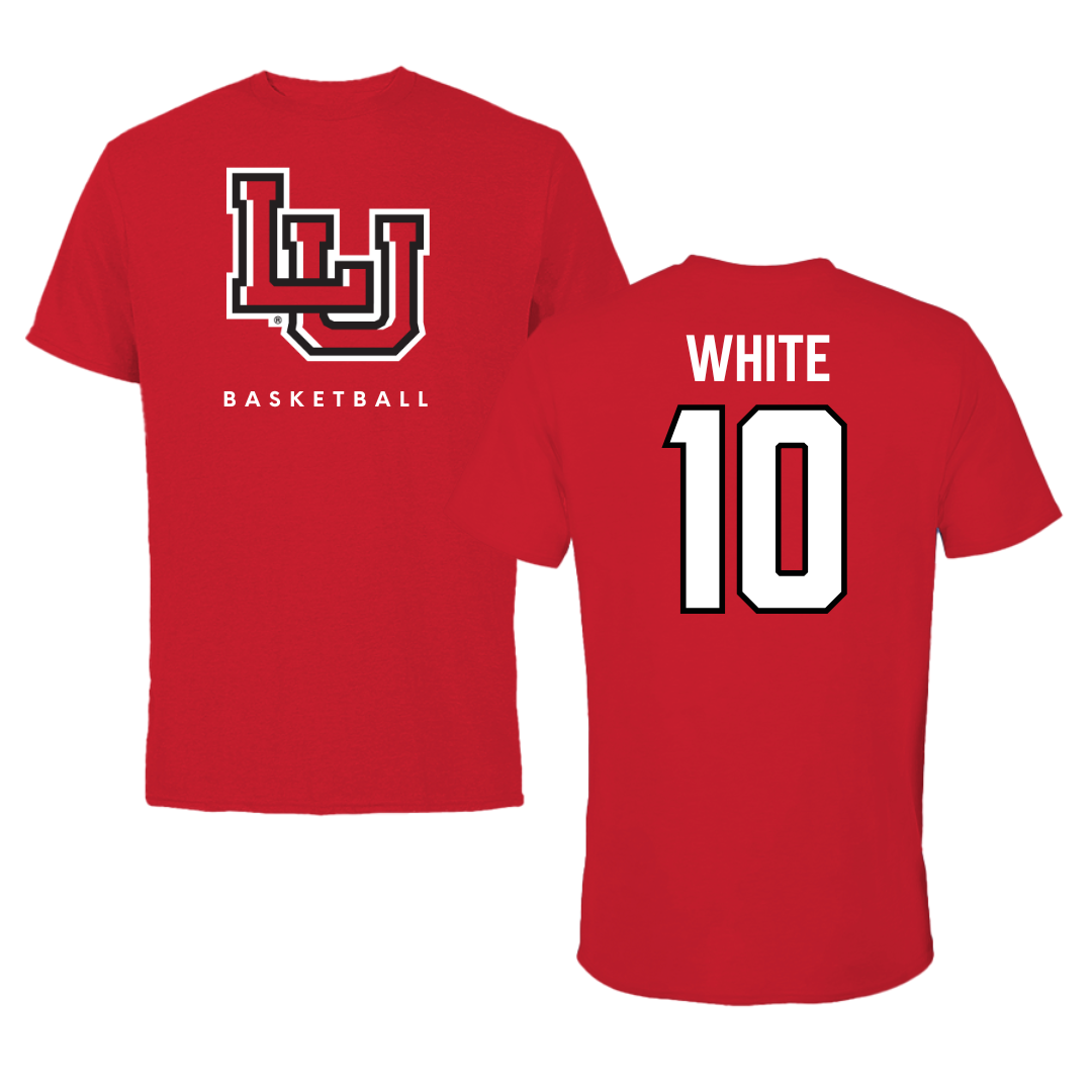 Lamar University Basketball Red Performance Tee - #10 Errol White