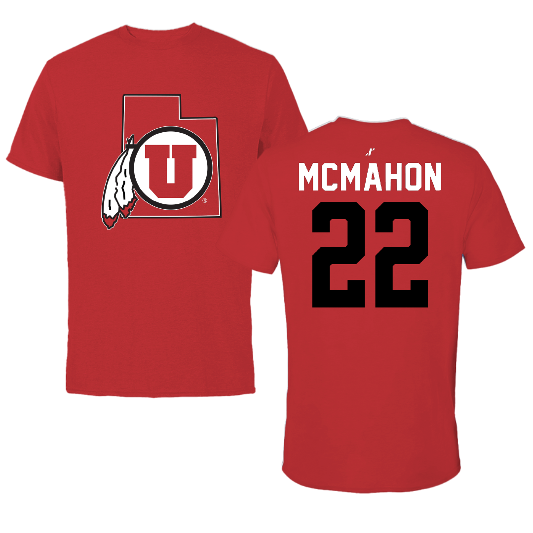 University of Utah Lacrosse Red State Performance Tee - #22 MJ McMahon