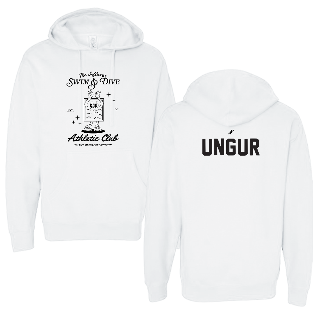 Swimming & Diving White Influxer Athletic Club Hoodie - Andrei Ungur