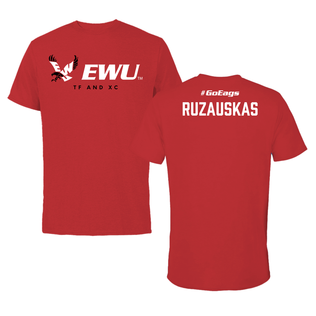 Eastern Washington University TF and XC Red Block Tee - Natalie Ruzauskas