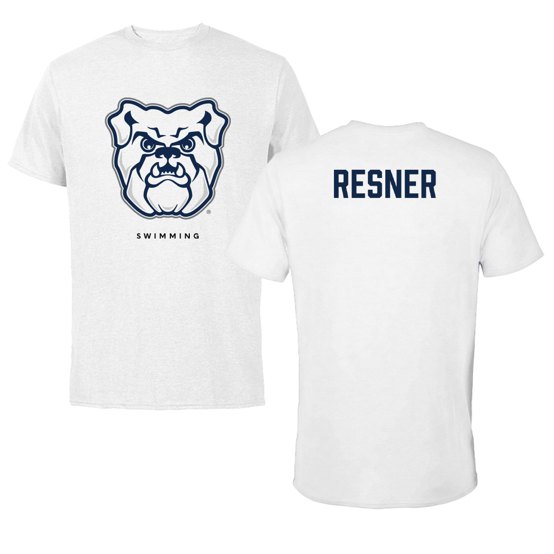 Butler University Swimming & Diving White Performance Tee - Sophia Resner