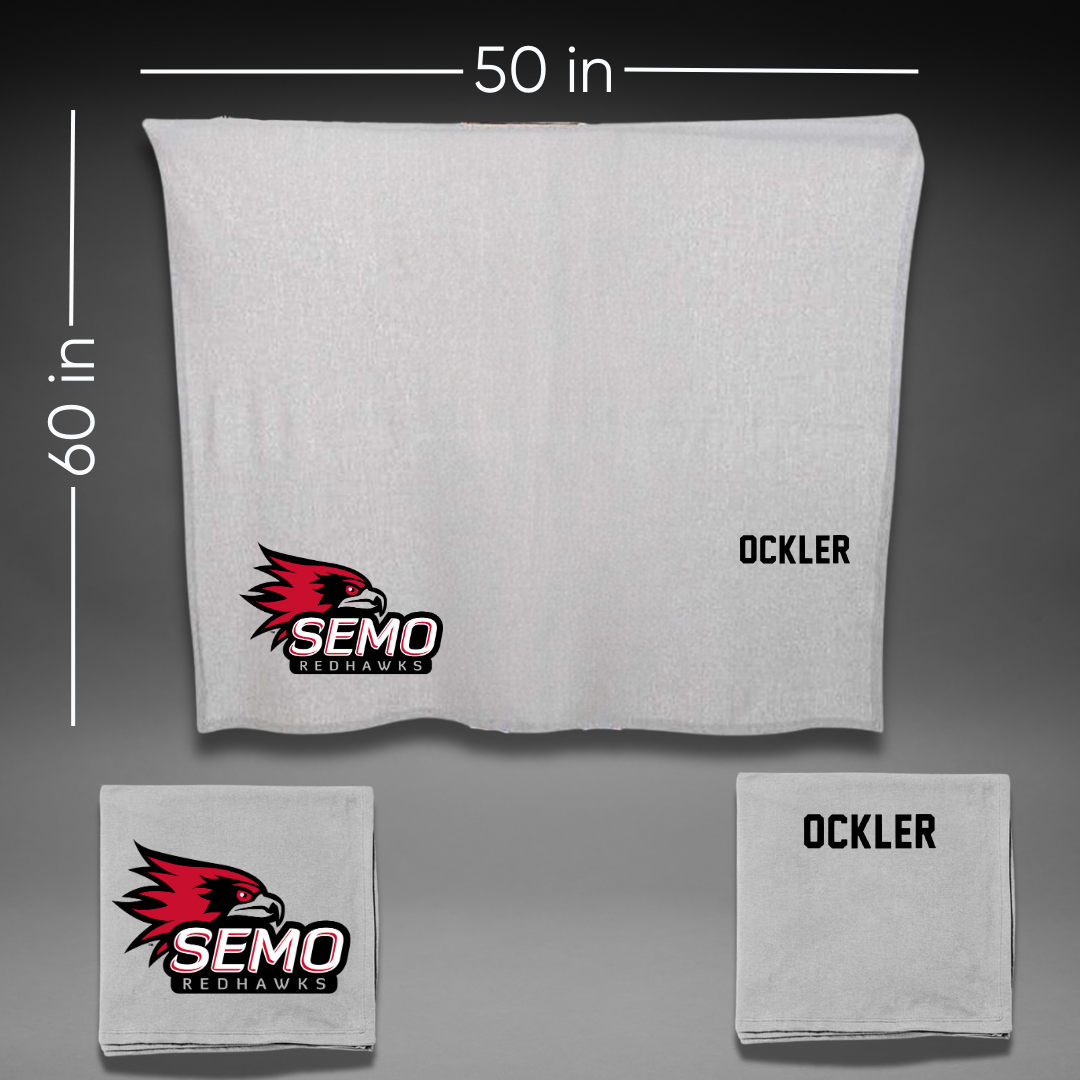 Southeast Missouri State University Gymnastics Gray Blanket - Lindsay Ockler