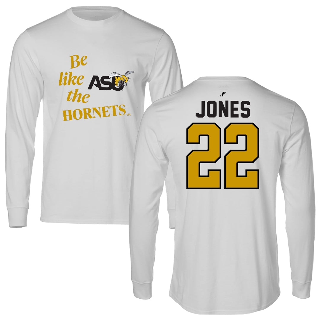 Alabama State University Soccer Light Gray Be Like Us Performance Long Sleeve - #22 Summer Jones