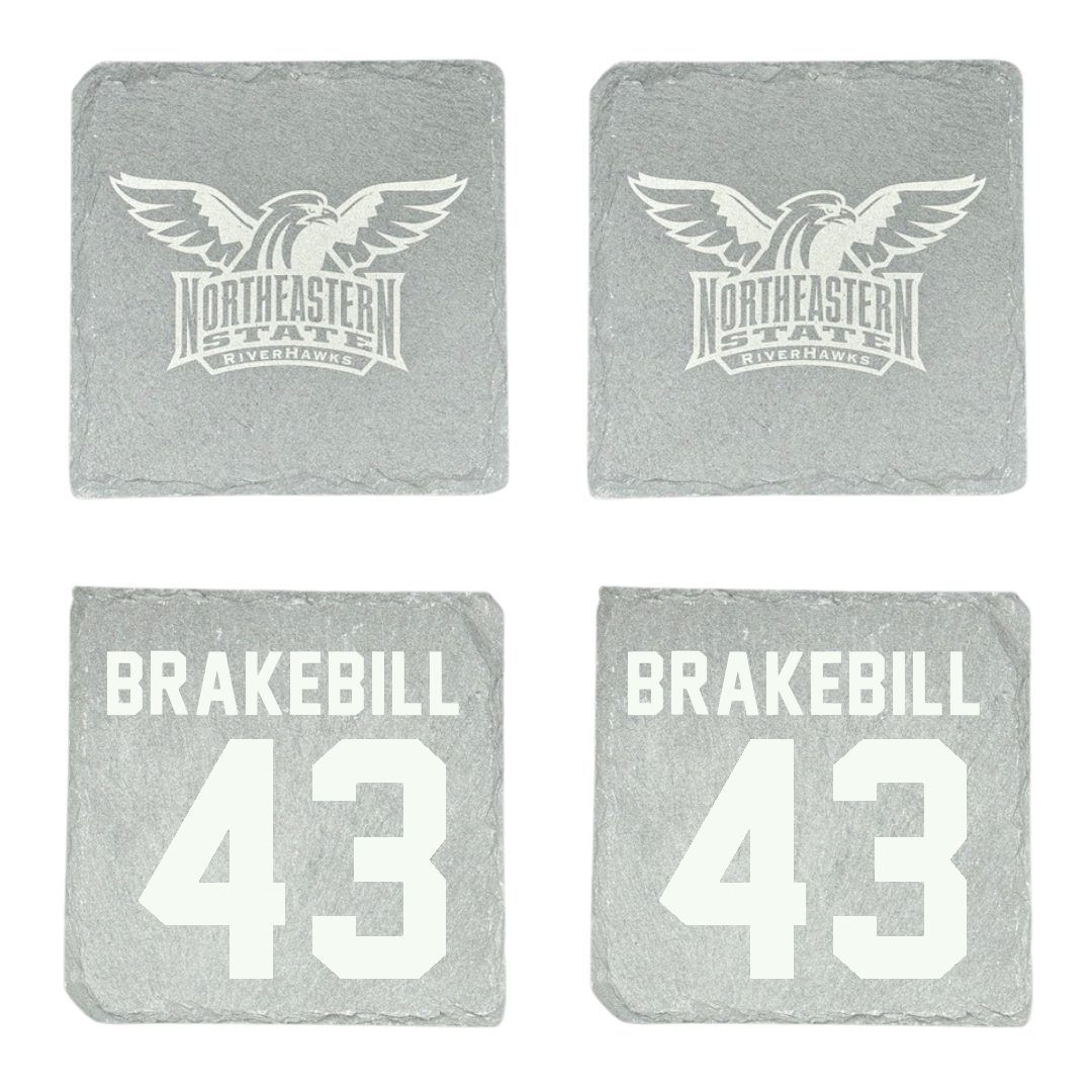Northeastern State University Football Stone Coaster (4 Pack)  - #43 Kale Brakebill