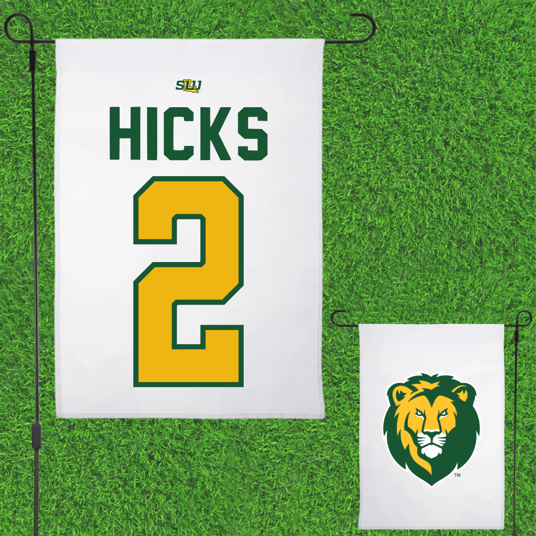 Southeastern Louisiana University Beach Volleyball White Garden Flag - #2 Makayla Hicks