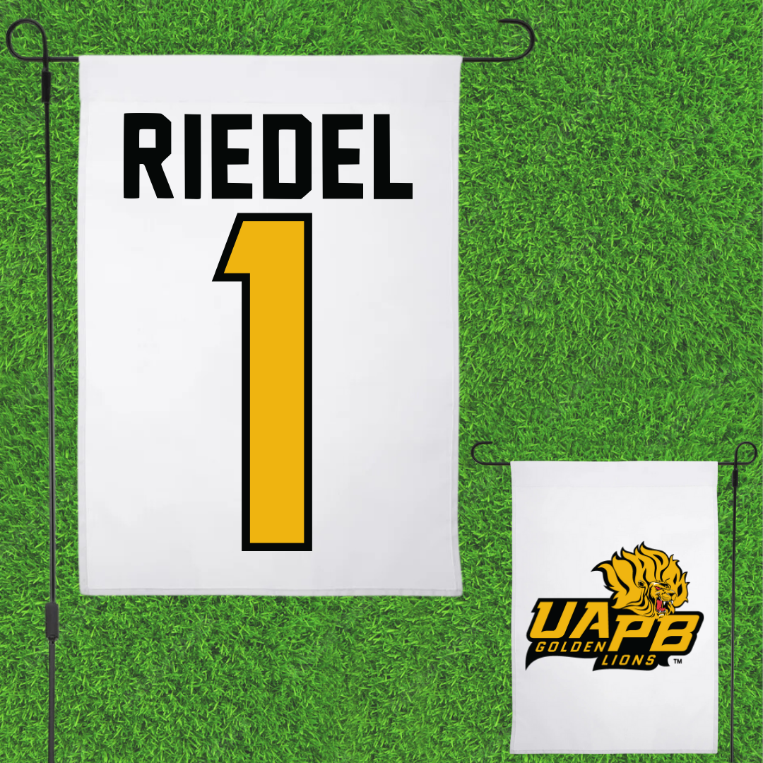 University of Arkansas-Pine Bluff Soccer White Garden Flag - #1 Makaila Riedel
