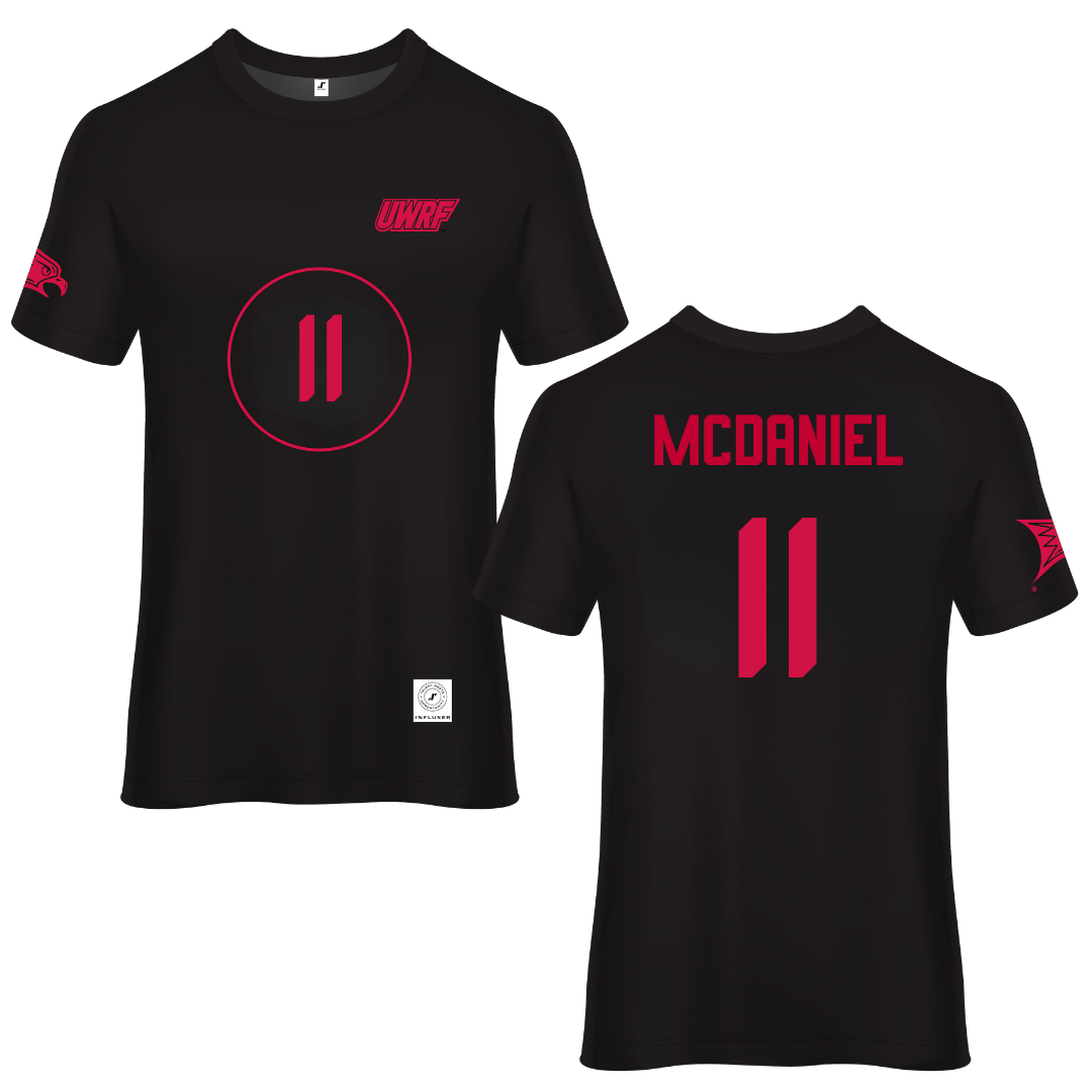 University of Wisconsin-River Falls Black Soccer Jersey - #11 Brooke McDaniel