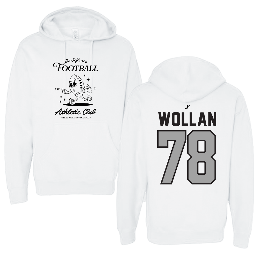 Football White Influxer Athletic Club Hoodie - #78 Garit Wollan