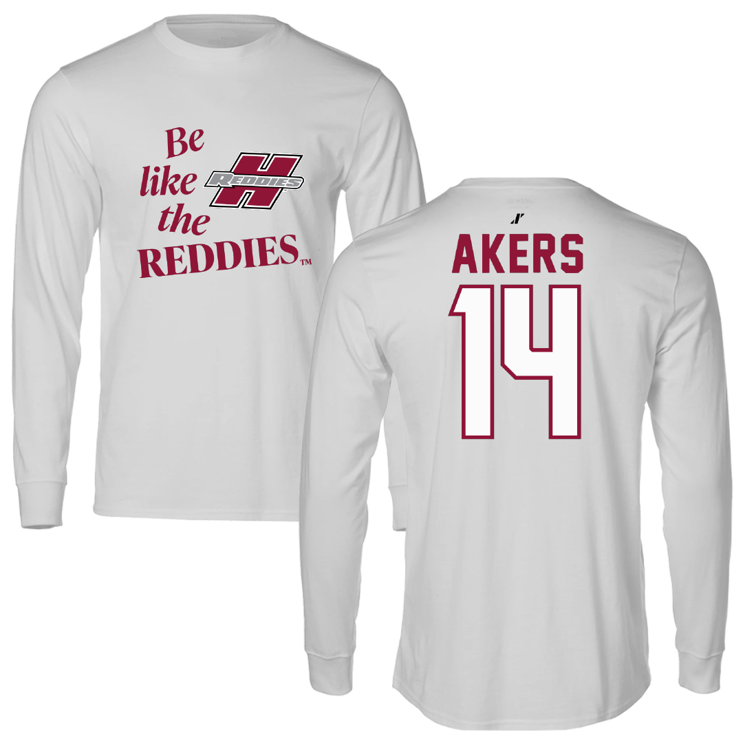 Henderson State University Softball Light Gray Be Like Us Long Sleeve - #14 Hilary Akers