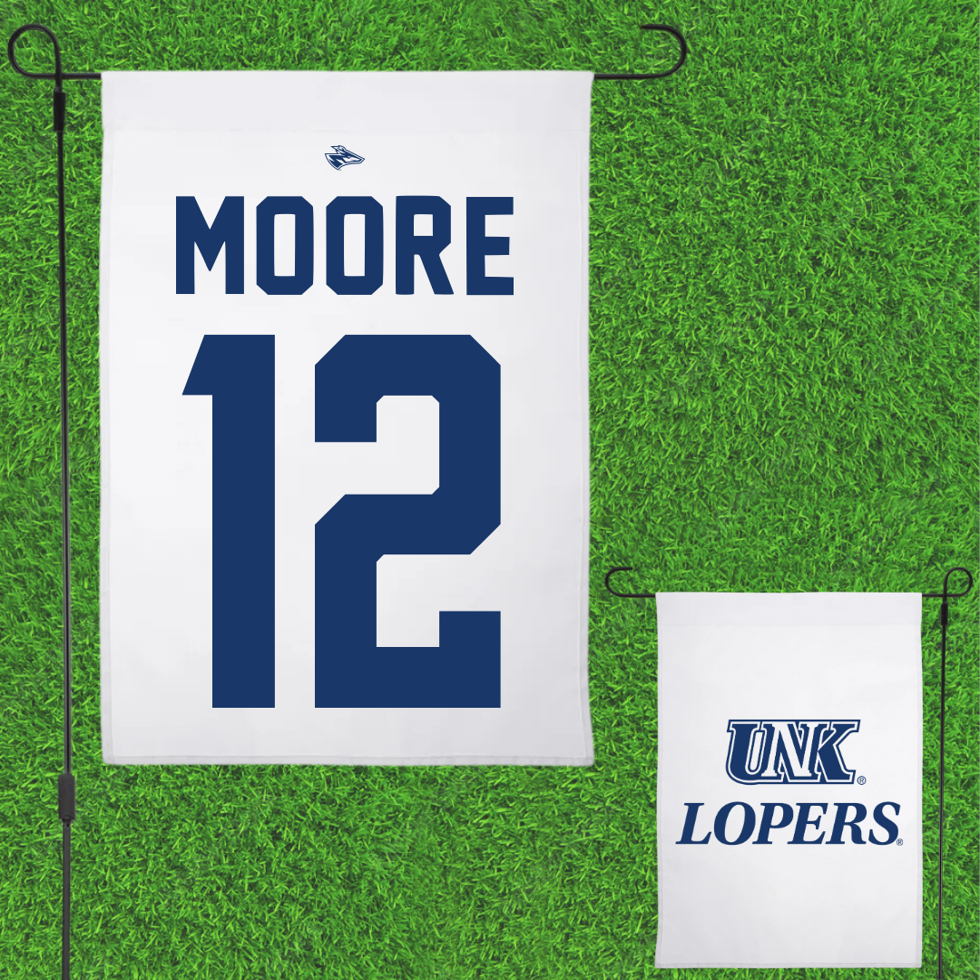 University of Nebraska at Kearney Basketball White Garden Flag - #12 Samantha Moore