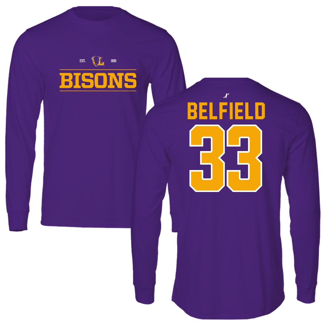 Lipscomb University Softball Purple General Performance Long Sleeve - #33 Kaylyn Belfield