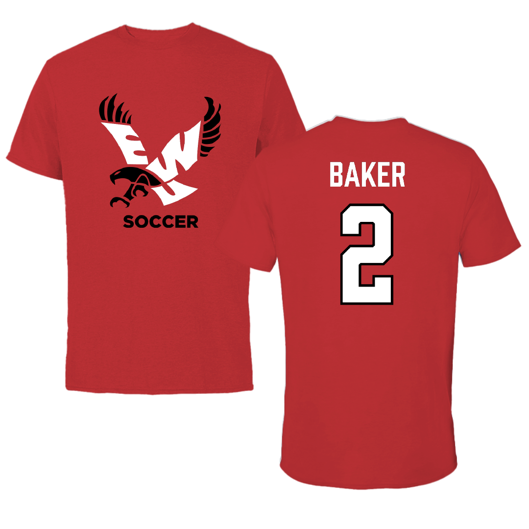 Eastern Washington University Soccer Red Performance Tee - #2 Lyric Baker