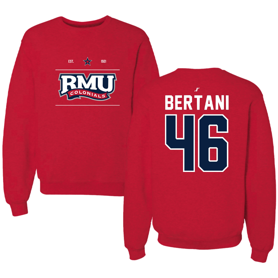 Robert Morris University Softball Red General Crewneck - #46 Bailee Bertani