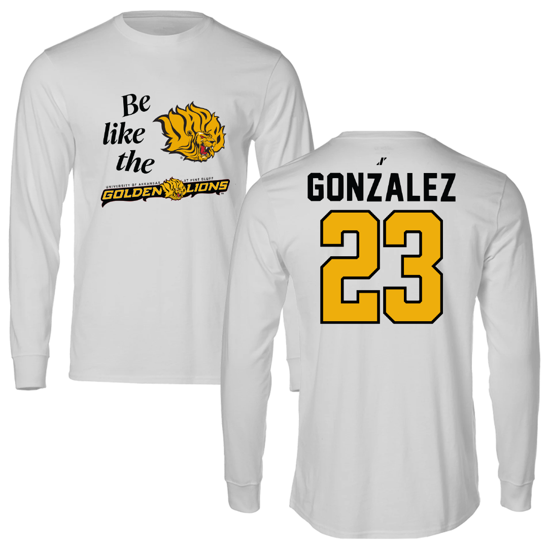 University of Arkansas-Pine Bluff Softball Light Gray Be Like Us Performance Long Sleeve - #23 Ariana Gonzalez