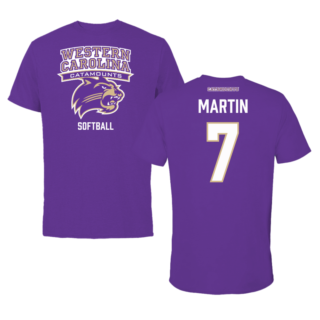 Western Carolina University Softball Purple Tee - #7 Makenzie Martin