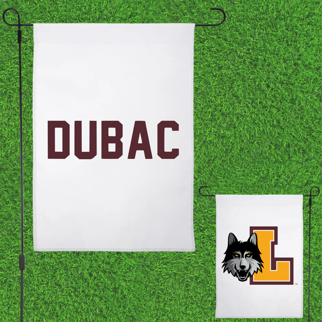 Loyola University-Chicago TF and XC White Garden Flag - Mia Dubac