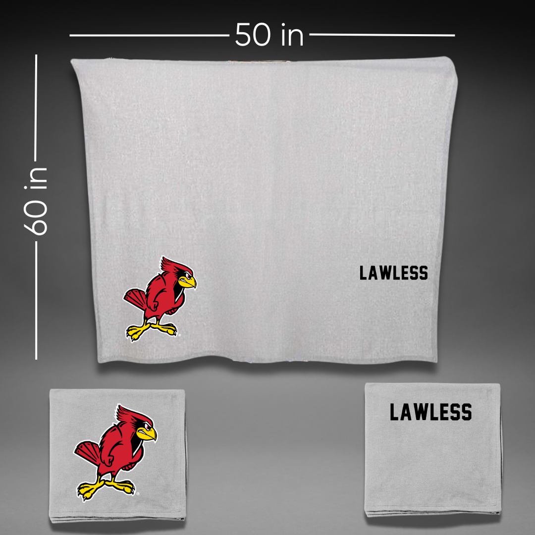 Illinois State University Track and Field Gray Blanket - Ava Lawless